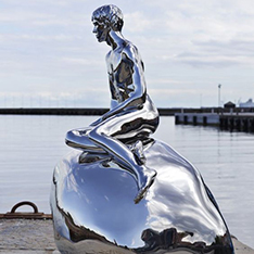 mirror shiny finishing art stainless steel figures